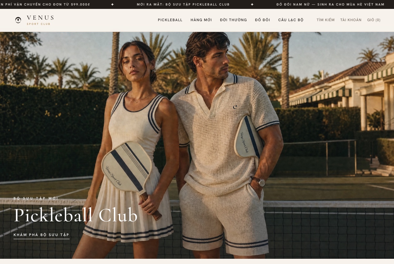 Website Venus Sport Club